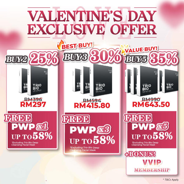 VALENTINE'S BUNDLE - Trio Bio Deep Cleansing Facial Mask